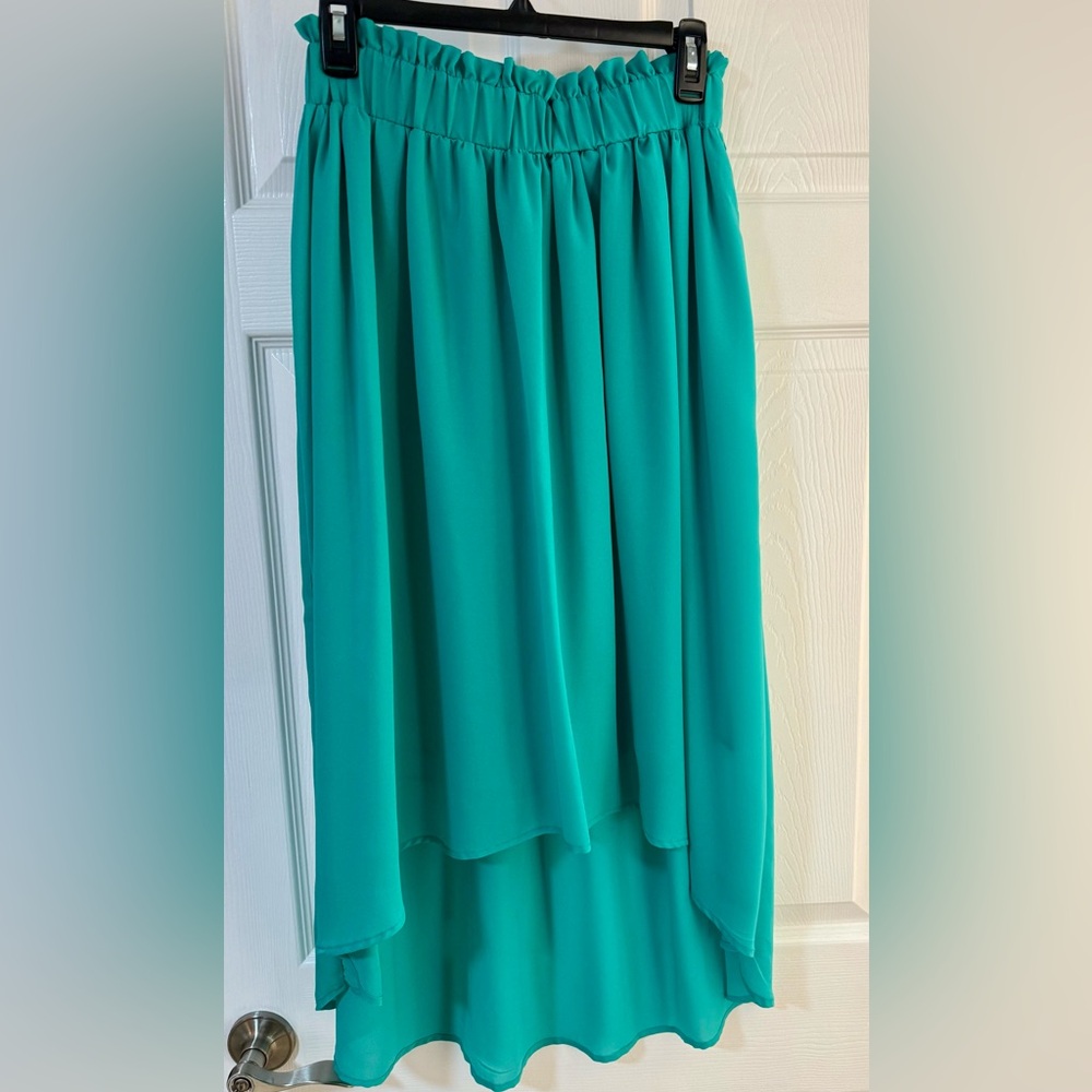 High low skirt | teal